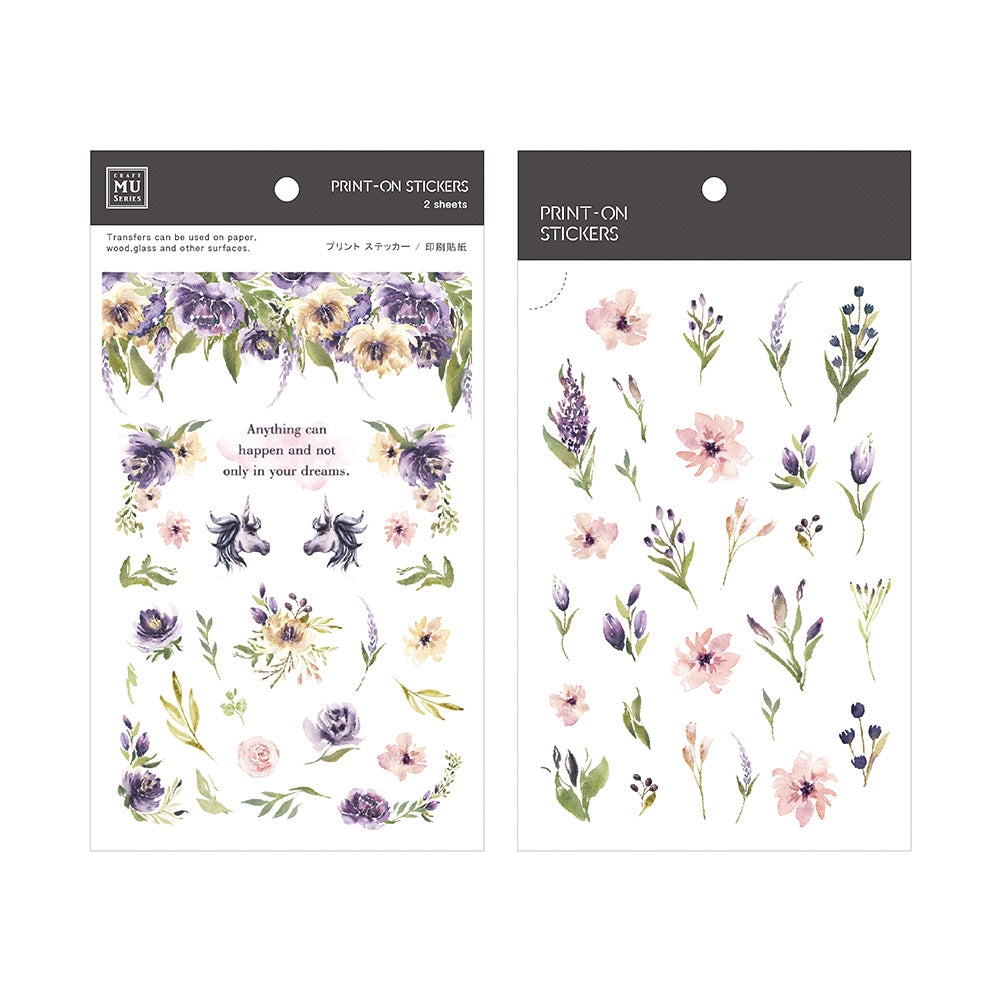 MU Print-On Sticker 2s 083-Dreamy Purple Garden