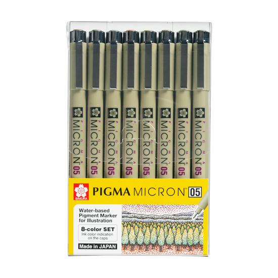 SAKURA Pigma Micron 05 8 Col Set