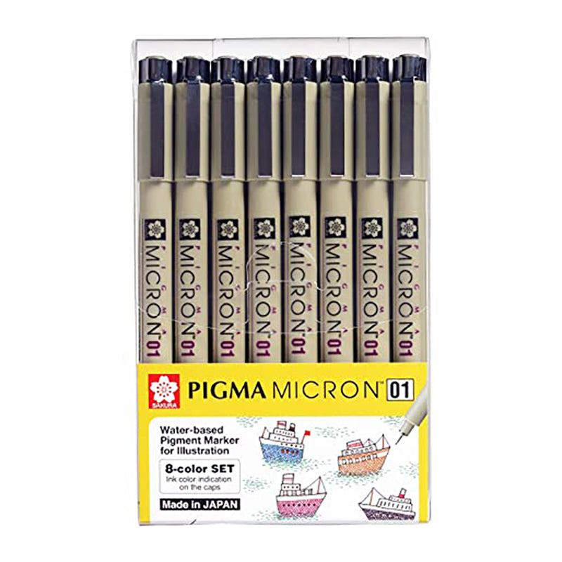 SAKURA Pigma Micron 01 8 Col Set