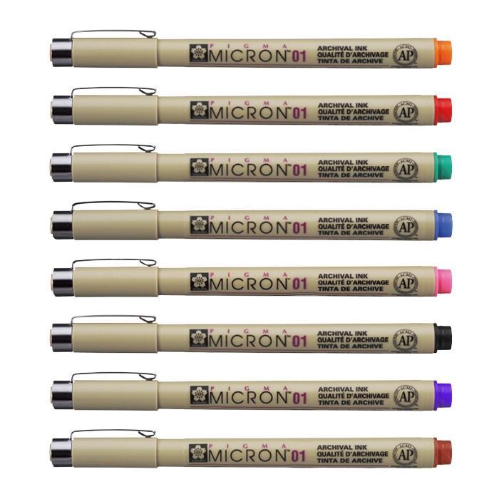 SAKURA Pigma Micron 01 8 Col Set