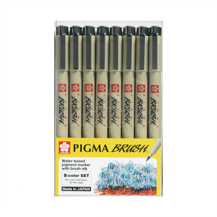 SAKURA Pigma Brush XSDK-BR 8-Col Set XSDK-BR-8
