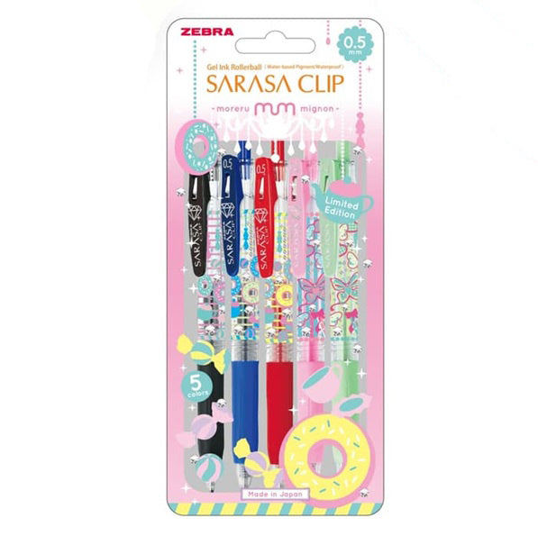 ZEBRA Sarasa Clip LE Moneru Mignon 0.5mm 5 Col Set