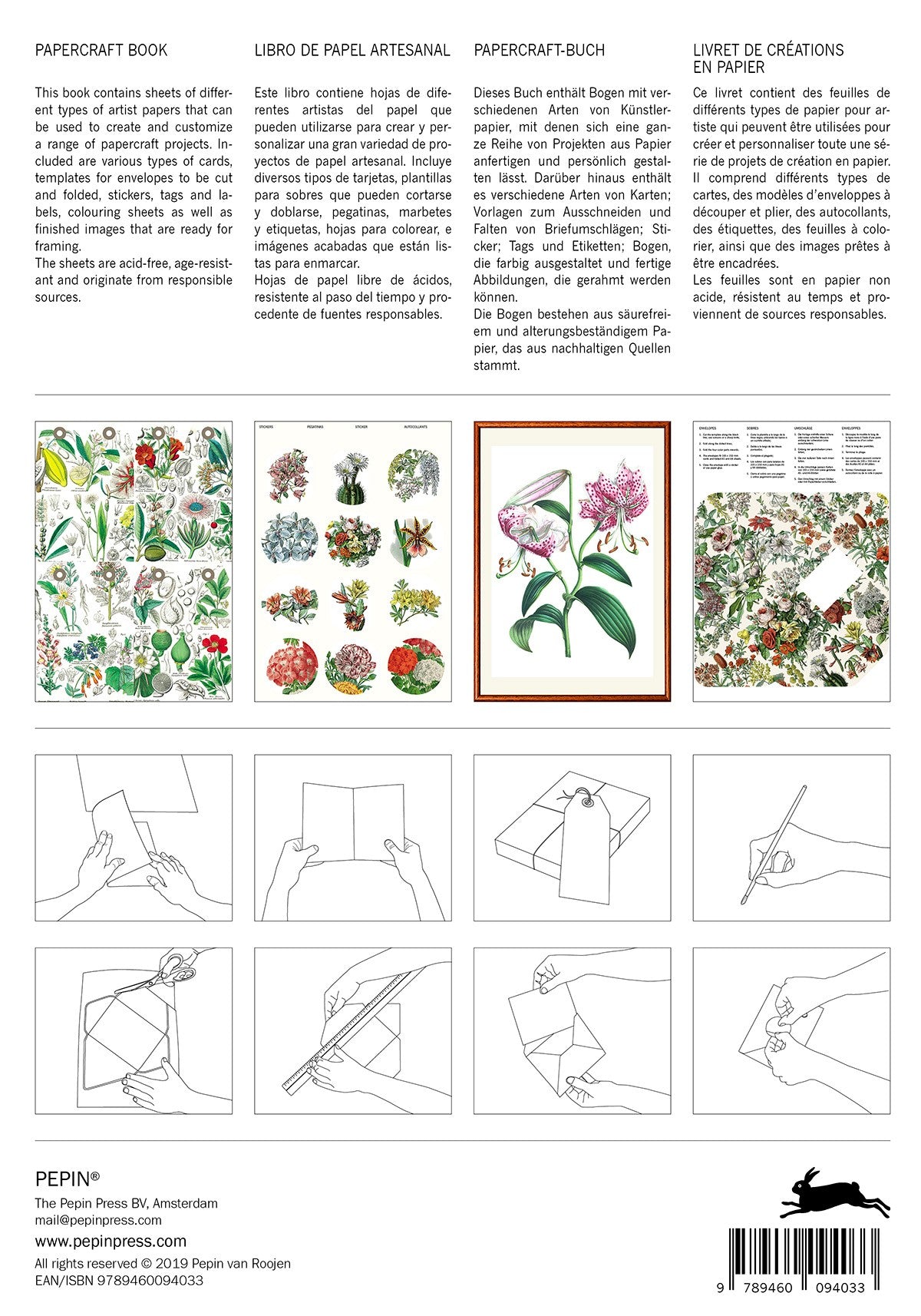 PEPIN Paper Craft Book Flowers