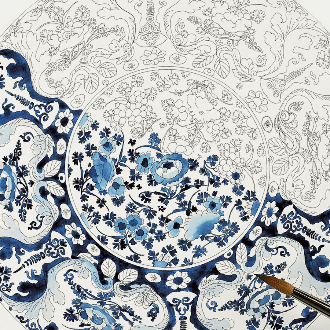 PEPIN Artists' Colouring Book Delft Blue Default Title