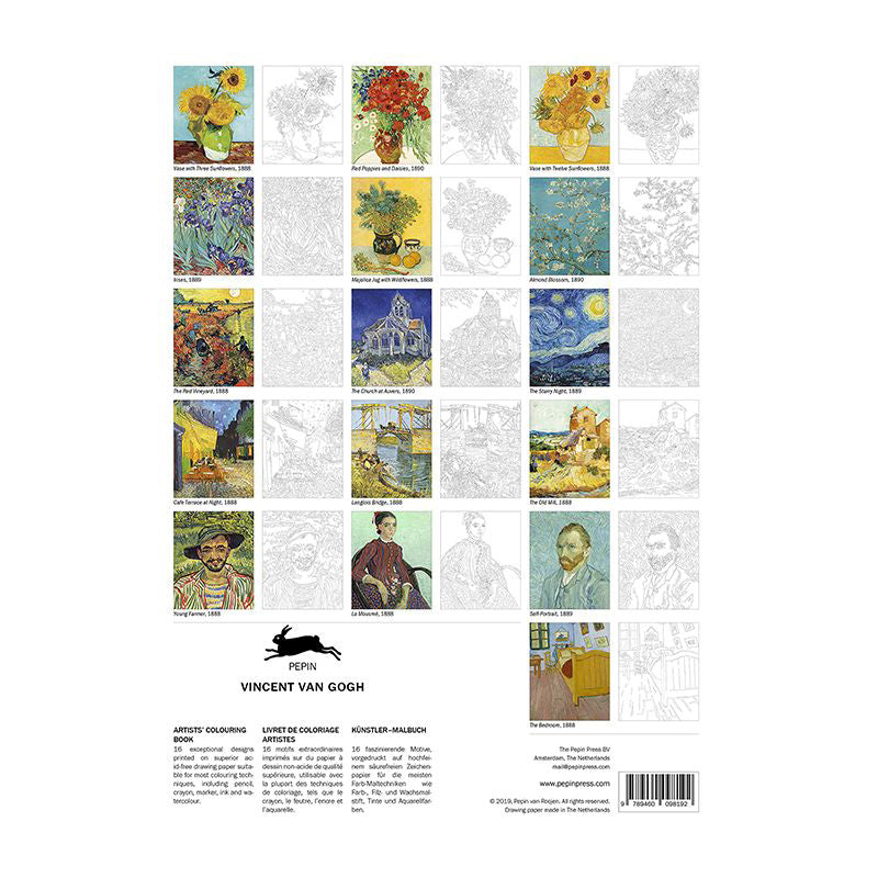 PEPIN Artists' Colouring Book Vincent van Gogh 1206828