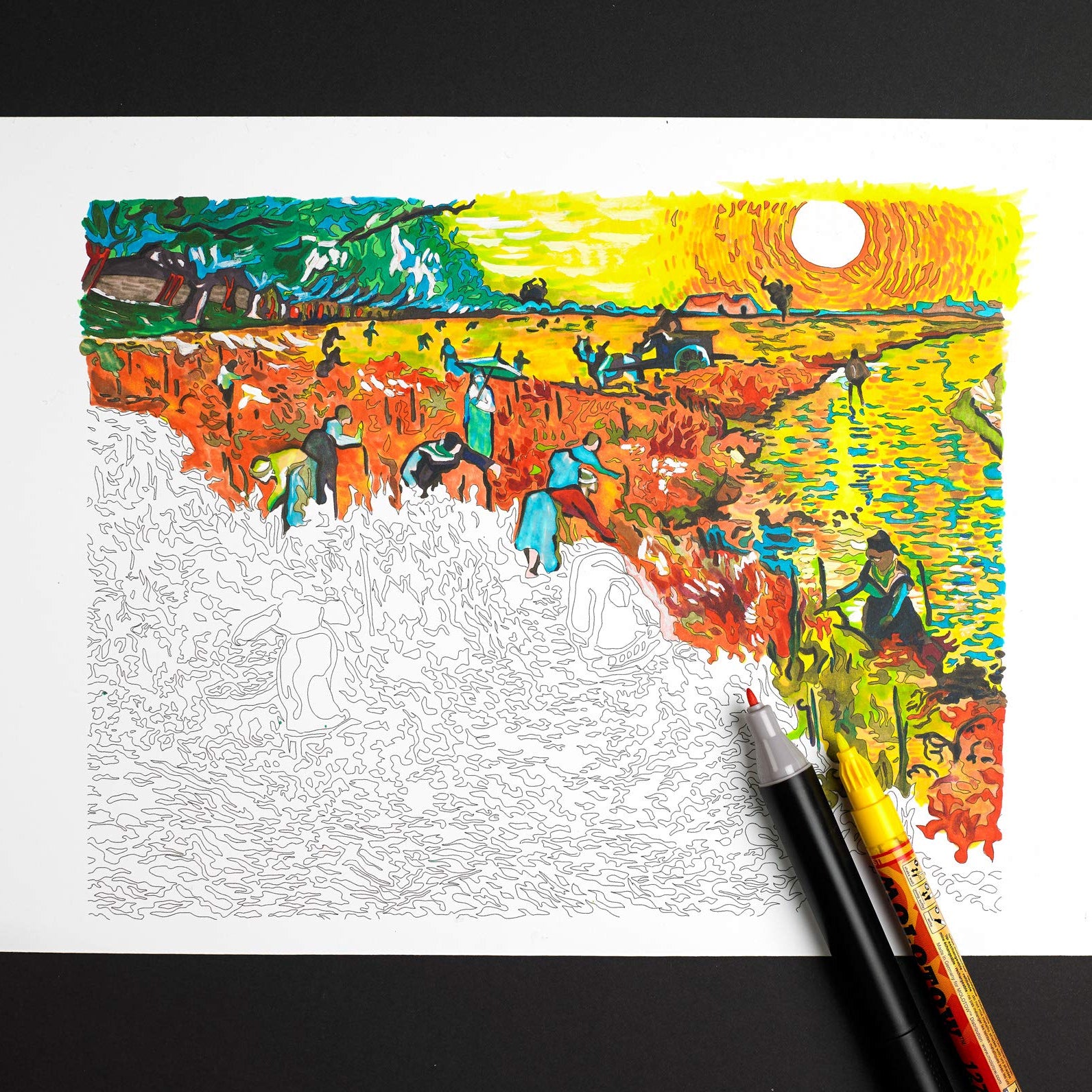 PEPIN Postcard Colouring Book Van Gogh