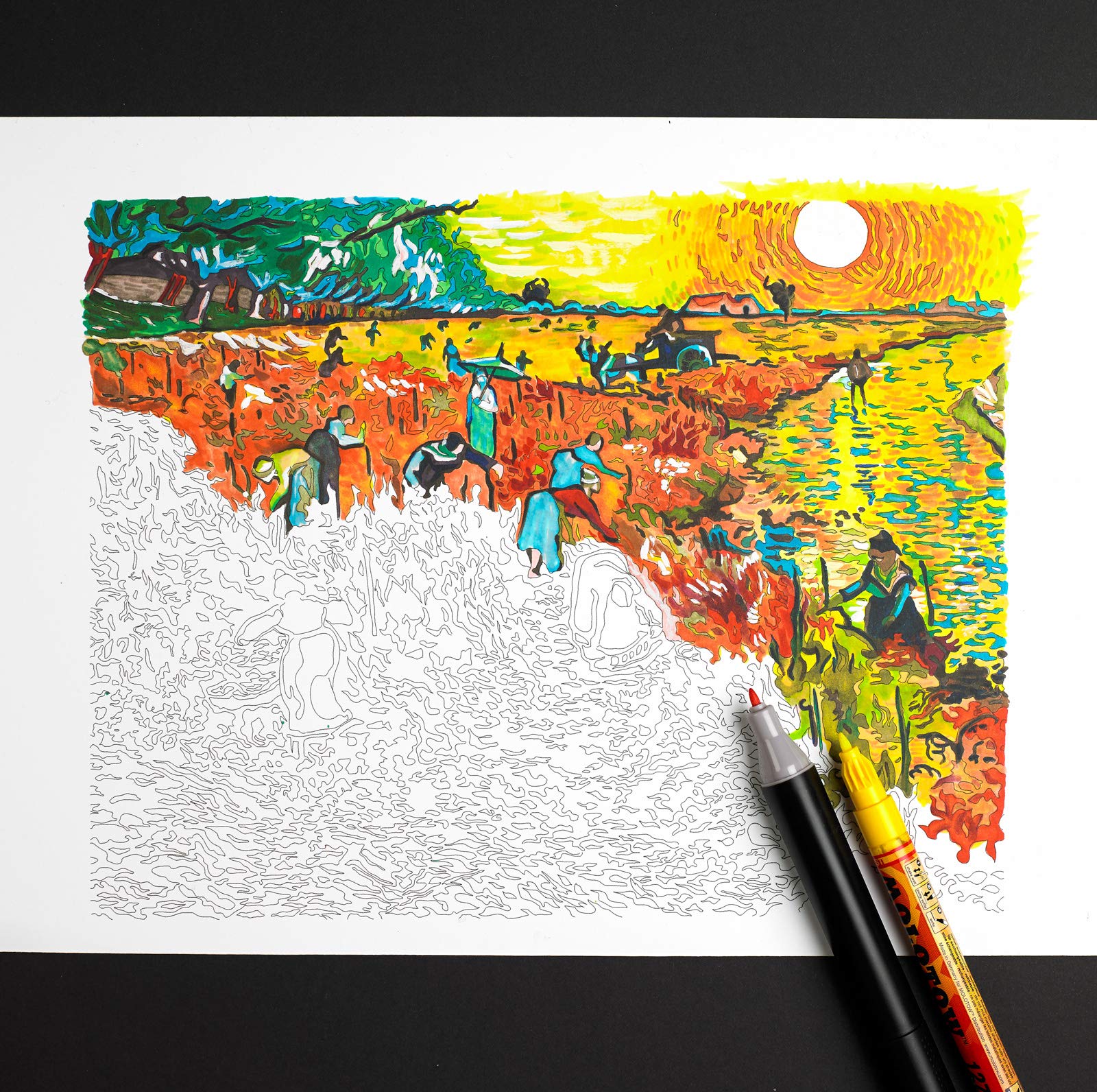 PEPIN Postcard Colouring Book Van Gogh