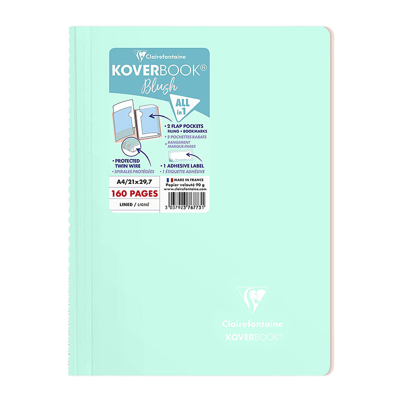 CLAIREFONTAINE Koverbook Blush Wirebound A4 160p Ruled Mint Default Title