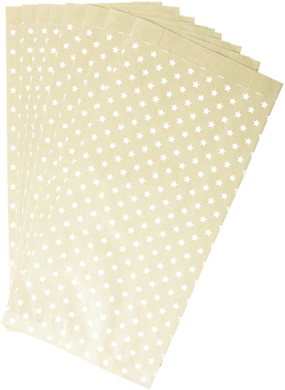 CLAIREFONTAINE Kraft Pockets 15x31+6cm Stars 50s