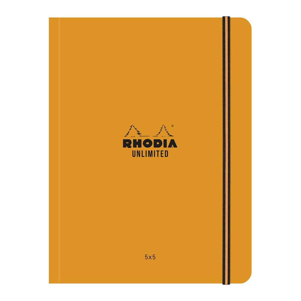 RHODIA Boutique Unlimited A5+ 160x210mm 5x5 Sq Orangr