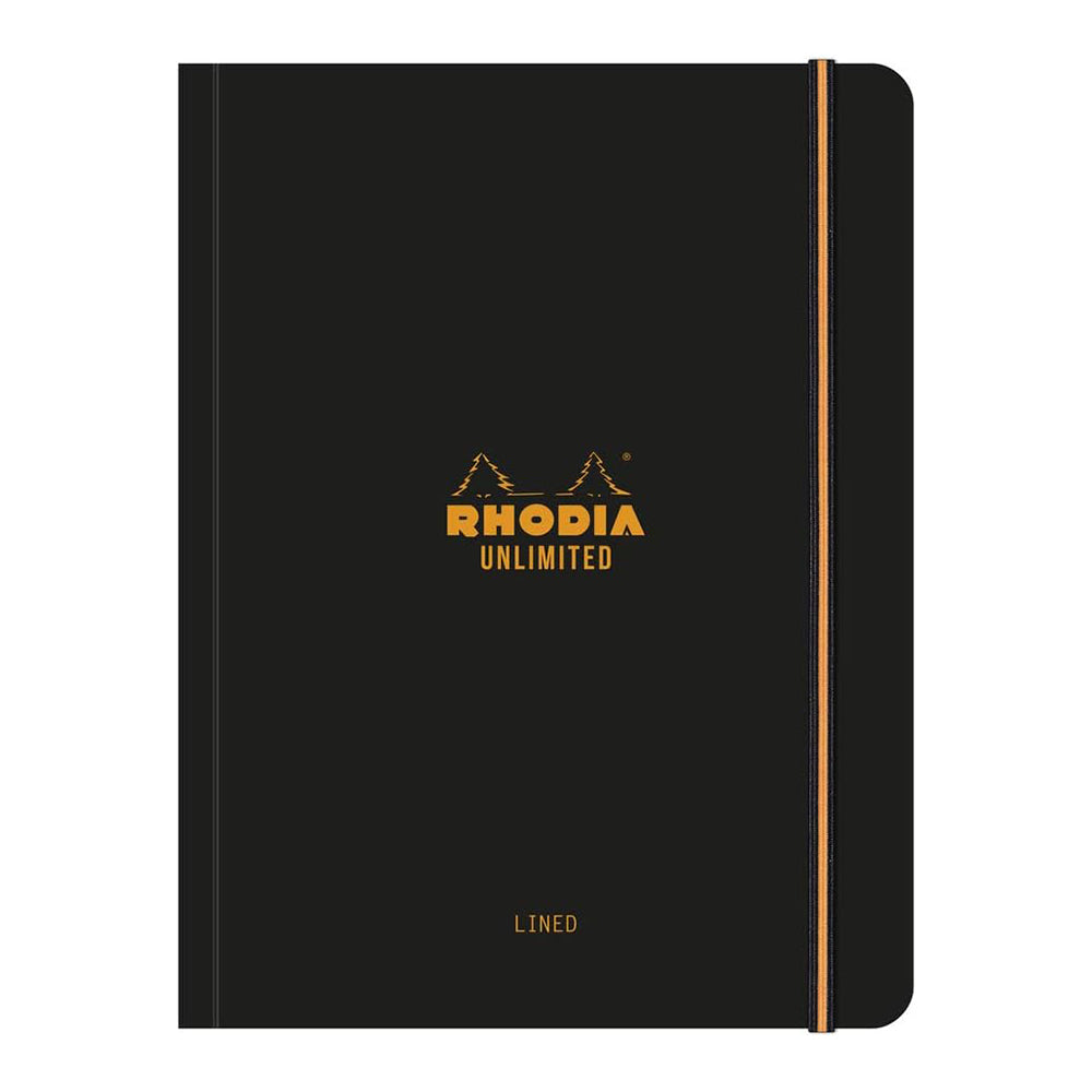 RHODIA Boutique Unlimited A5+ 160x210mm Lined Blac