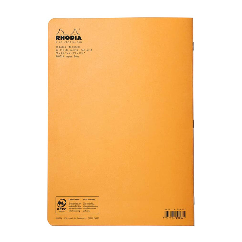 RHODIA Classic Stapled A4 210x297mm Dot Orange Default Title