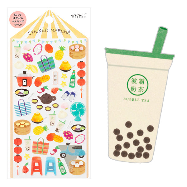 MIDORI Sticker Marché 2452 Taiwan