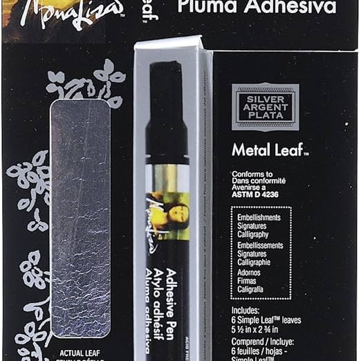 MONA LISA Adhesive Pen+Simple Leaf Silver Default Title