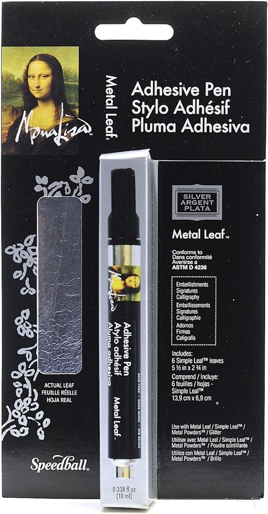 MONA LISA Adhesive Pen+Simple Leaf Silver Default Title