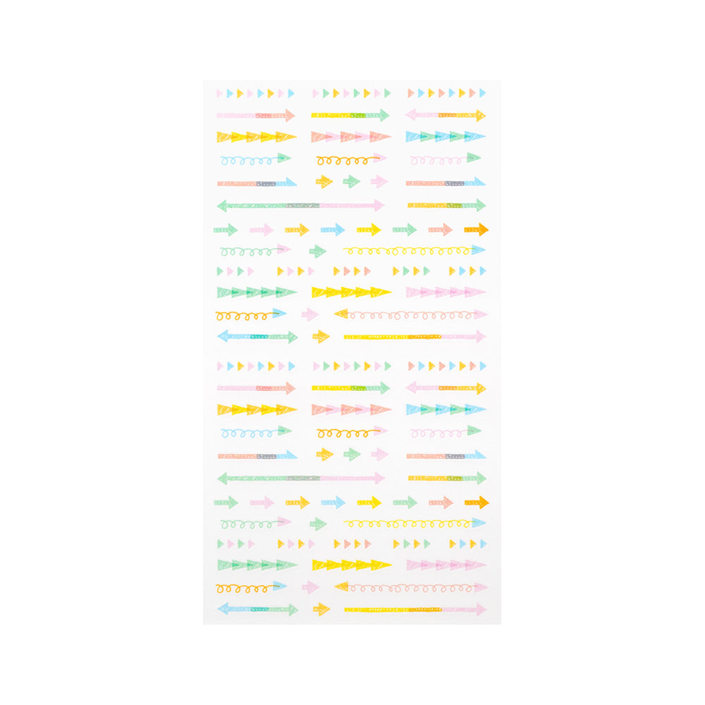 MIDORI Sticker Schedule 2458 Arrow Pastel