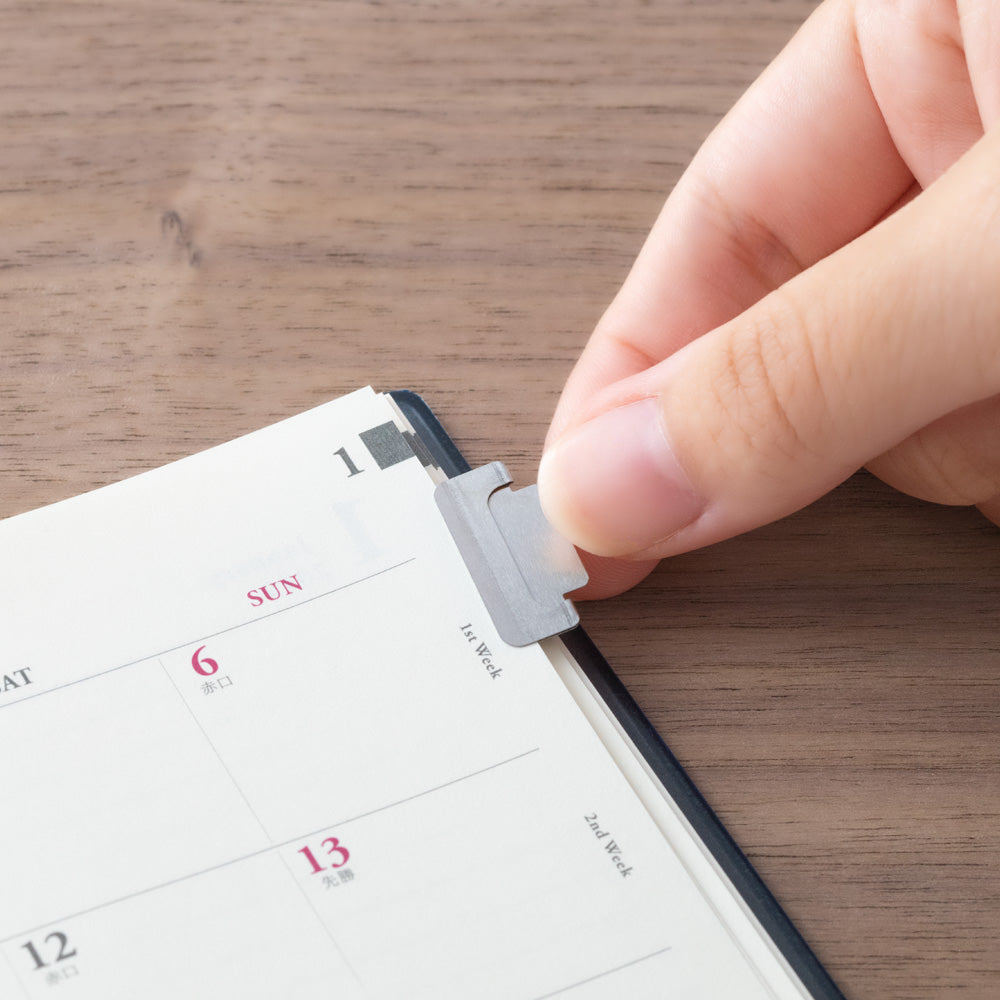 MIDORI Index Clip Chiratto Silver