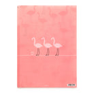 MIDORI 3-Pockets Clear Folder A4 Flamingo