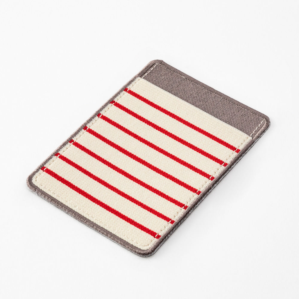MIDORI Elastic Pocket Sticker Stripe Red