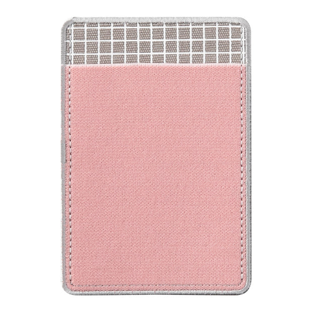 MIDORI Elastic Pocket Sticker Pink & Cross Check