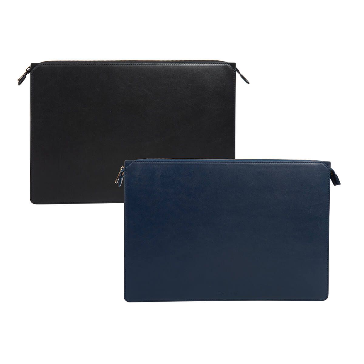 JACQUES HERBIN Leather Document Holder A4-Blue Default Title