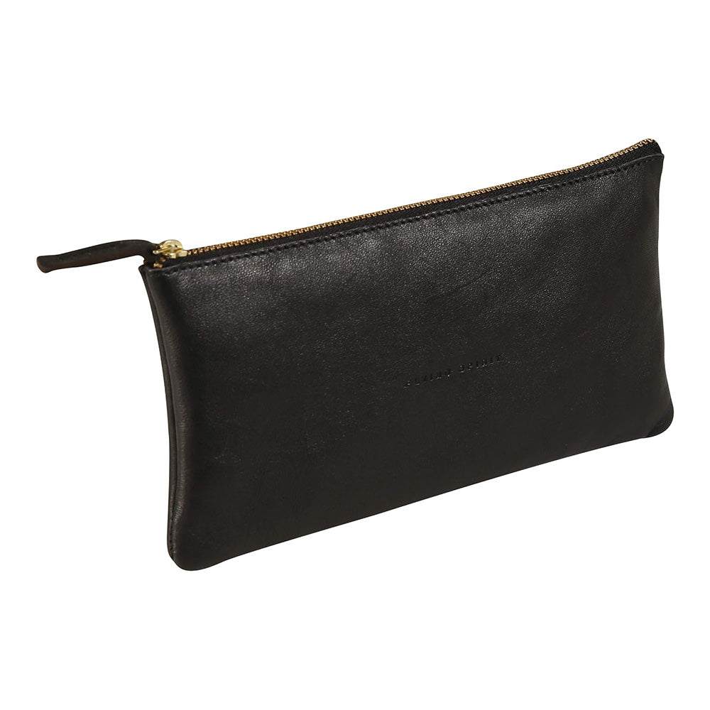 CLAIREFONTAINE Flying Spirit Leather Flat Pencil Case Black