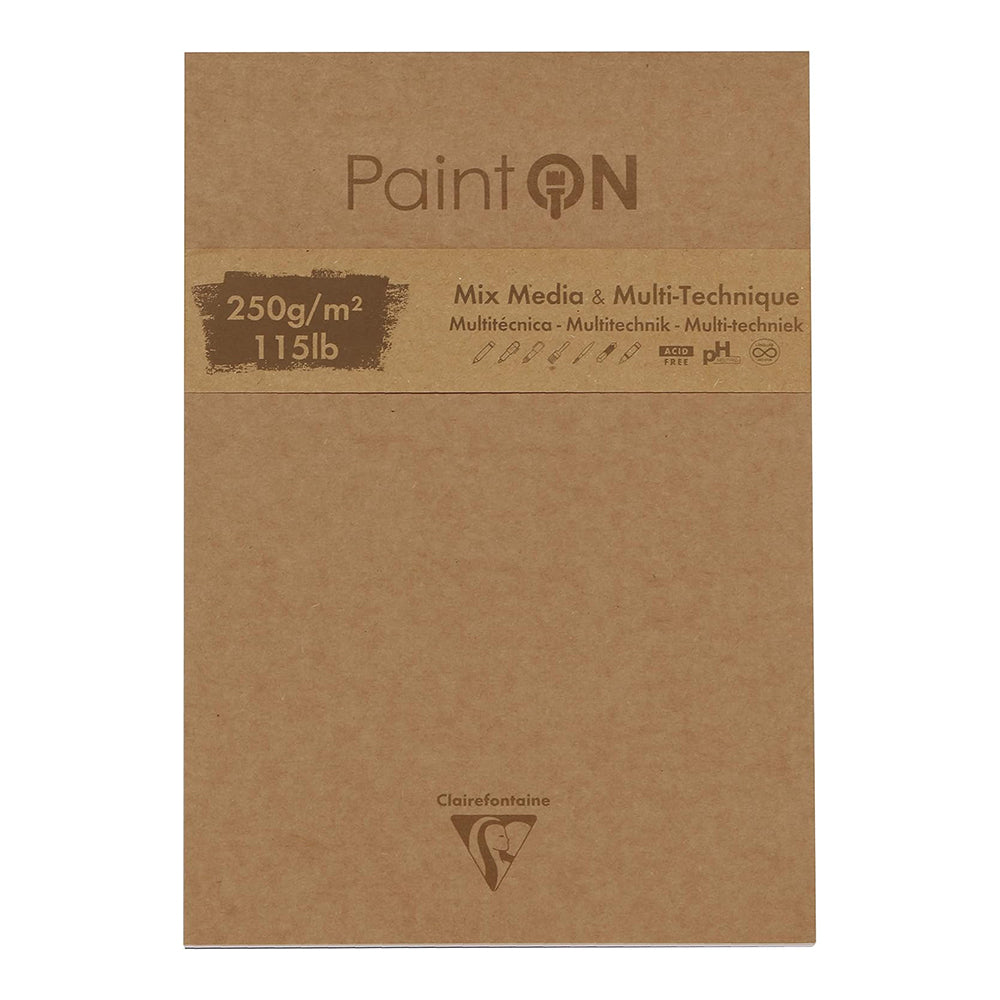 CLAIREFONTAINE Paint ON Assorted Deckled Glued Pad 17.6x25cm 50s