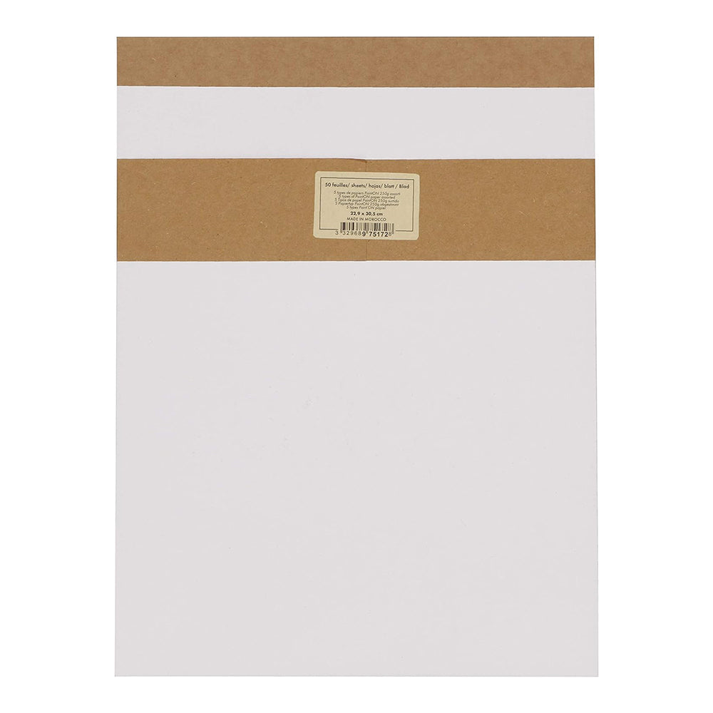CLAIREFONTAINE Paint ON Assorted Deckled Glued Pad 22.9x30.5cm 50s