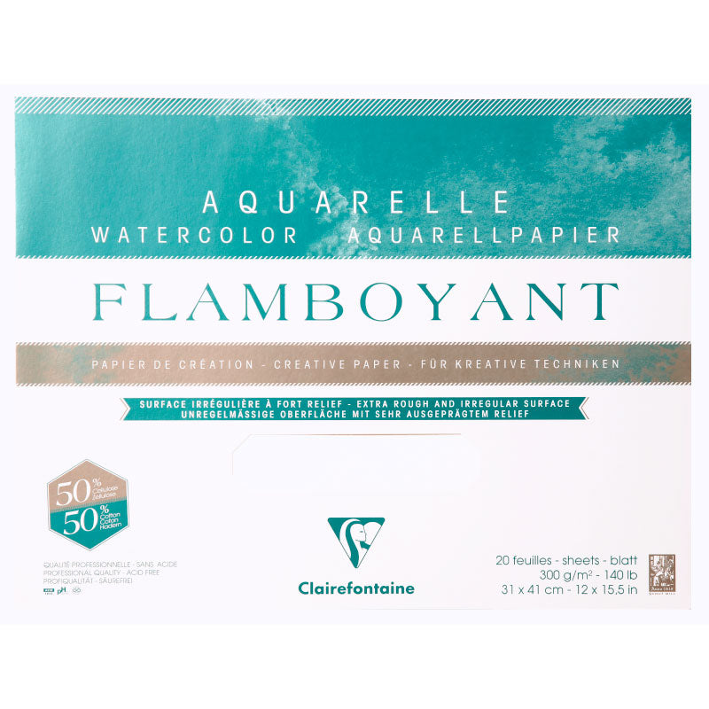 CLAIREFONTAINE Flamboyant Glued Pad 31x41cm 20s