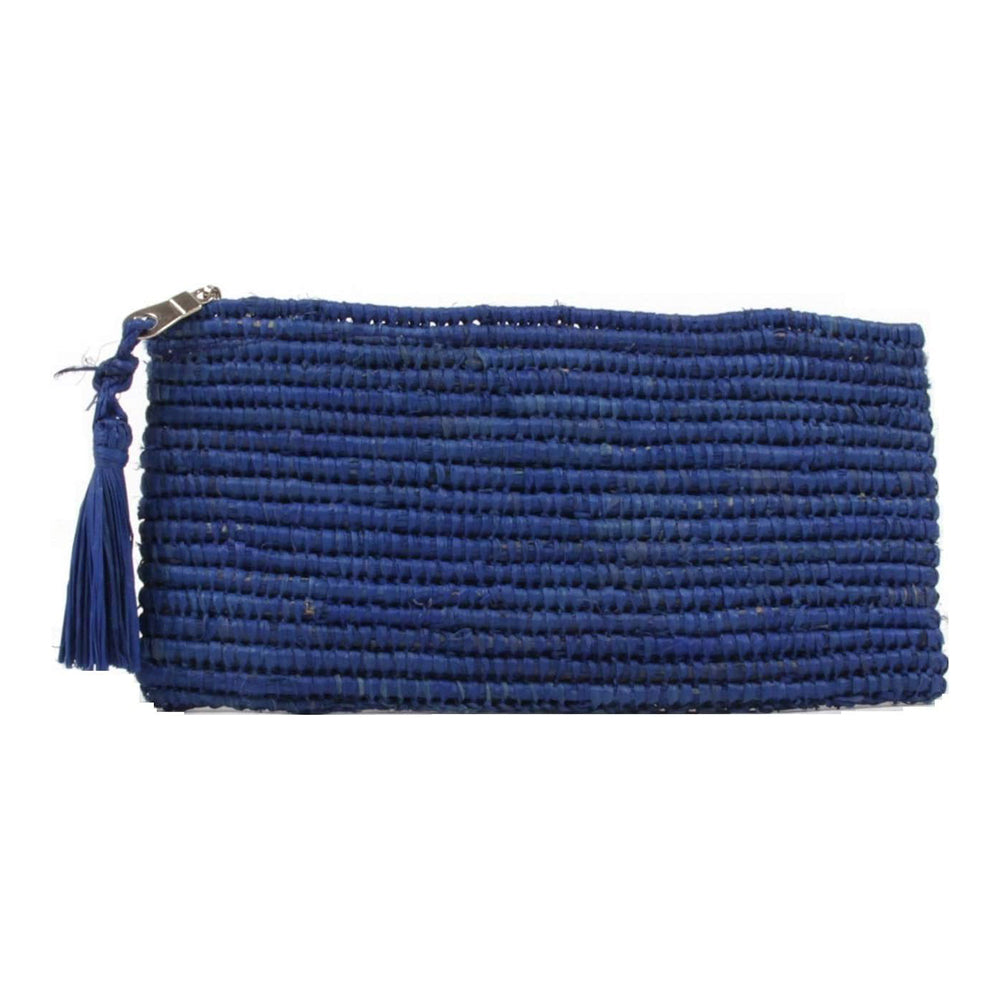 CLAIREFONTAINE Hedera Raffia Flat Case 19x11cm Blue Royal