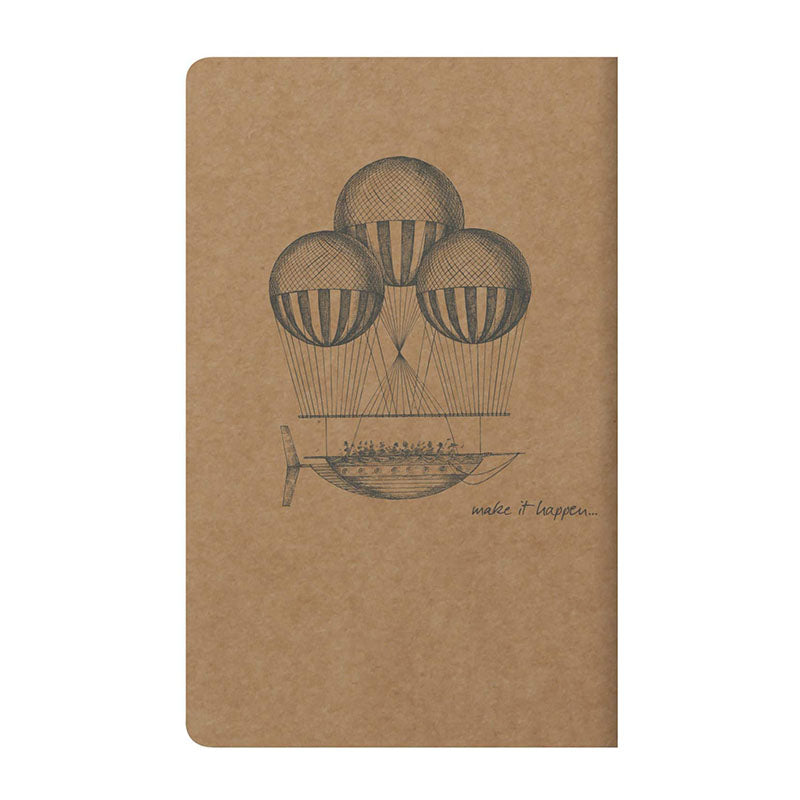 CLAIREFONTAINE Flying Spirit Notebook 11x17cm Lined 48s Kraft Default Title