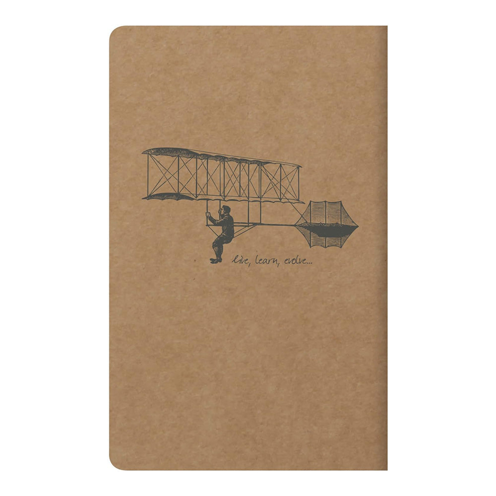 CLAIREFONTAINE Flying Spirit Notebook 7.5x12cm Lined 24s Kraft