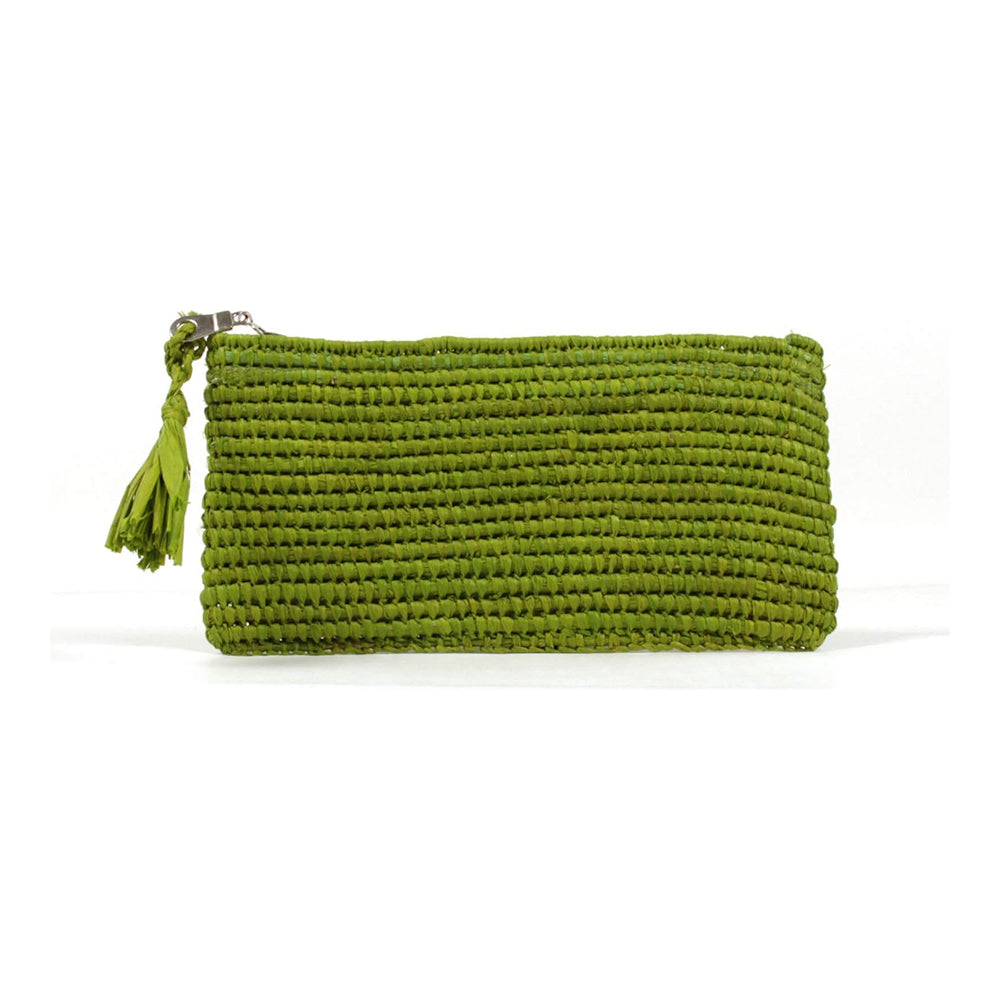 CLAIREFONTAINE Hedera Raffia Flat Case 19x11cm Pistachio