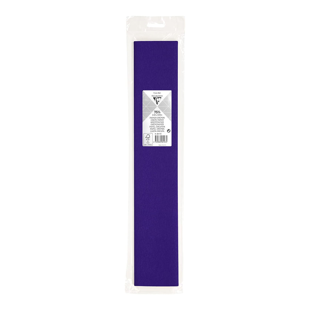 CLAIREFONTAINE Crepe Paper Roll 75% 2.5x0.5M Violet