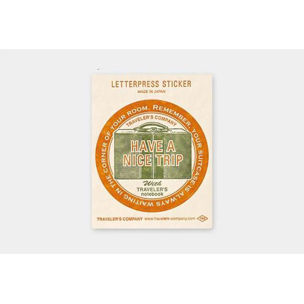 TRAVELERS Letterpress Sticker Travel Tools Red