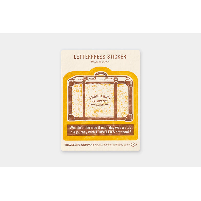 TRAVELERS Letterpress Sticker Travel Tools Yellow