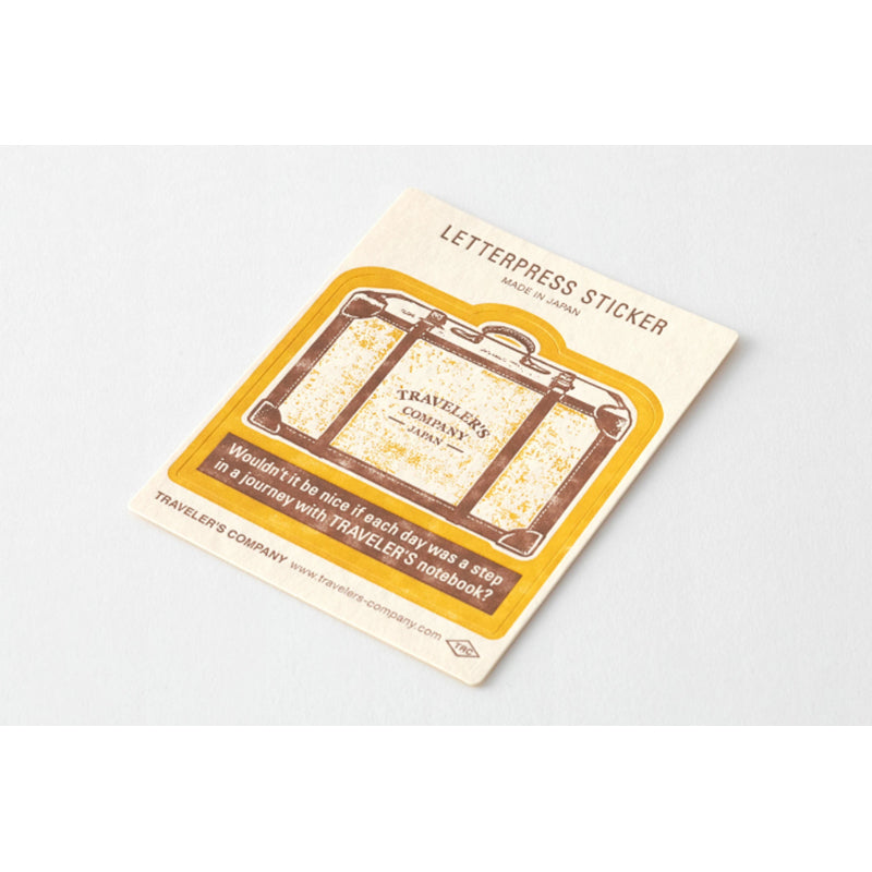TRAVELERS Letterpress Sticker Travel Tools Yellow