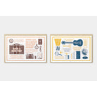 TRAVELERS Letterpress Card Travel Tools Blue