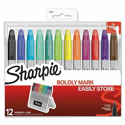 SHARPIE Fine Marker Storage Case Set-Original 12s