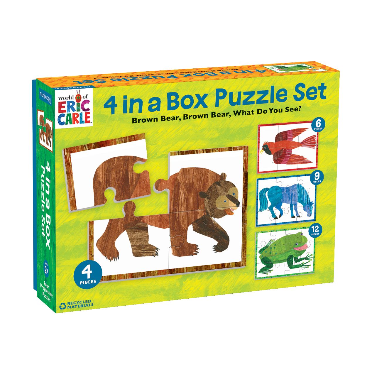 World of Eric Carle:Brown Bear 4/Box Puzzle Set 1206881