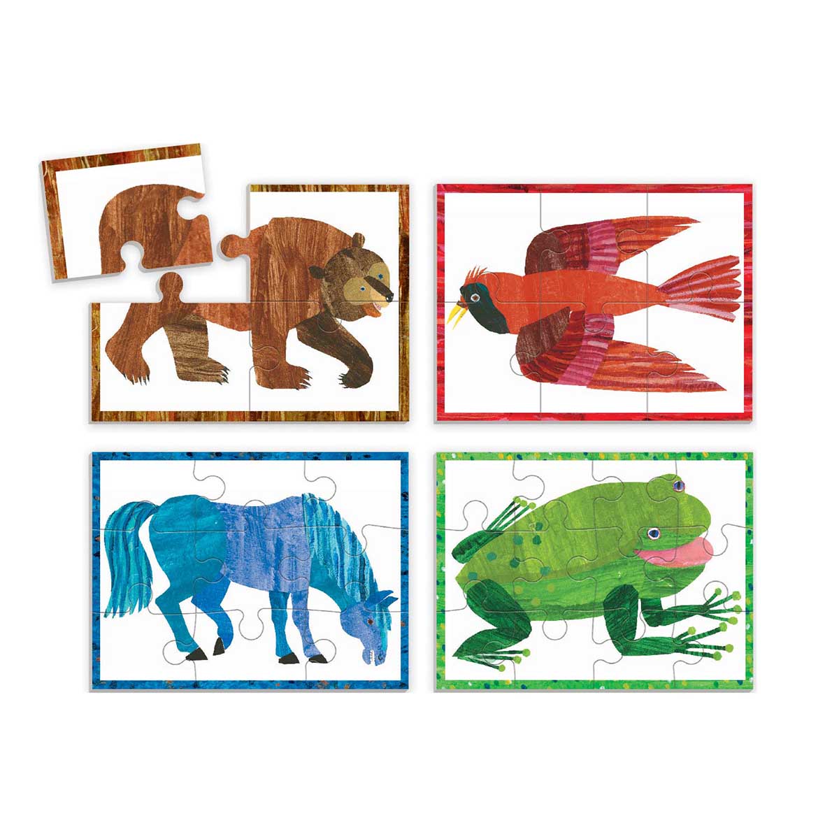 World of Eric Carle:Brown Bear 4/Box Puzzle Set 1206881