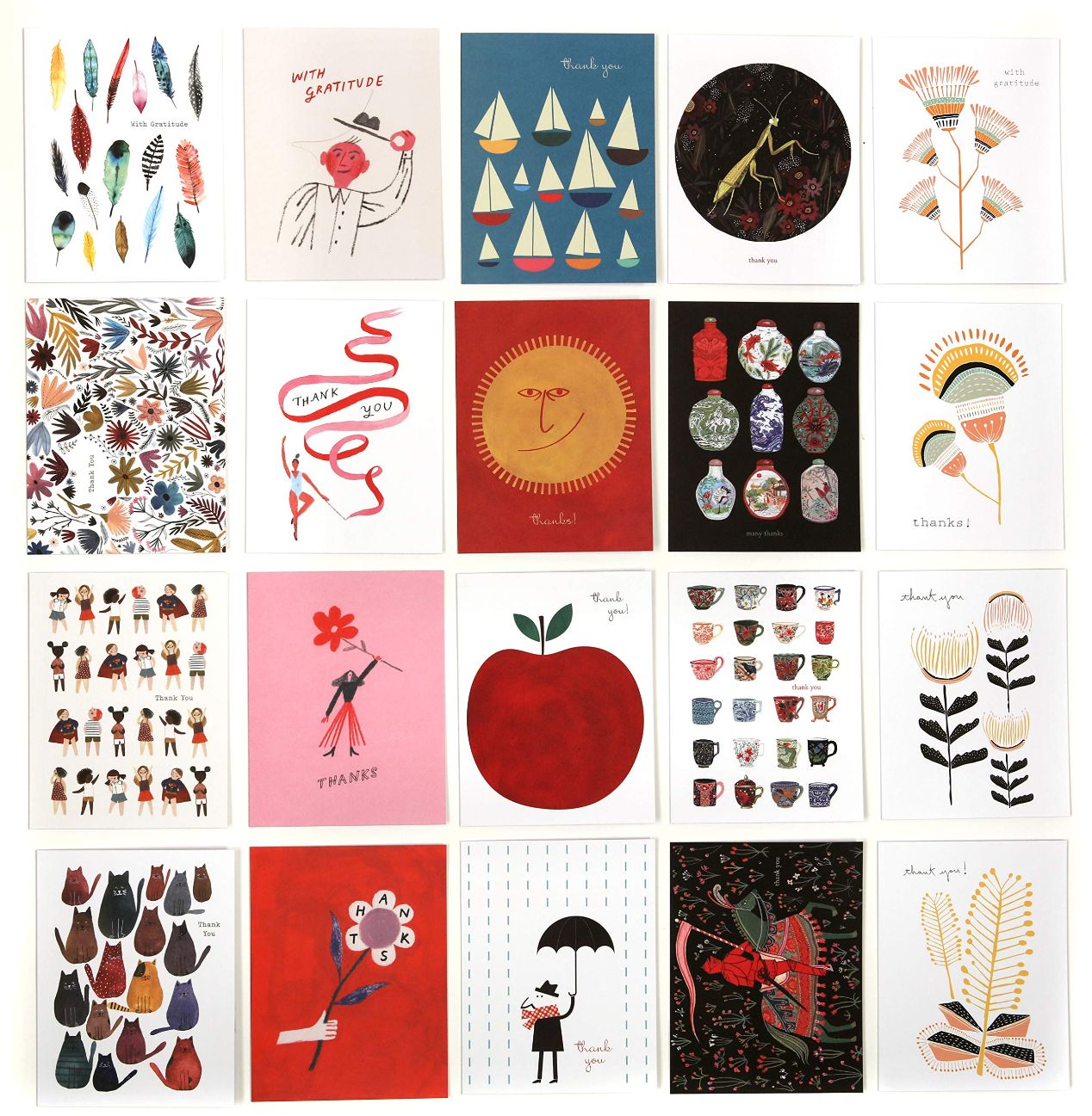 Thank You Box:20 Thank-You Cards by 5 Artists
