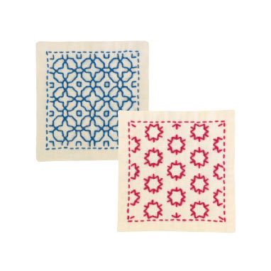 OLYMPUS Sashiko Coaster Kit #SK-297 10x10cm