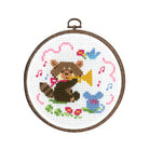 OLYMPUS Cross Stitch Kit 15.5x15.5cm Musical Racco