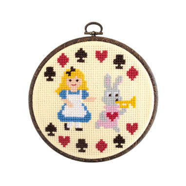 OLYMPUS Cross Stitch Kit 15.5x15.5cm Alice in Wond