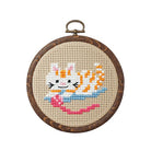 OLYMPUS Cross Stitch Kit 10.5x10.5cm Cat & Yarn