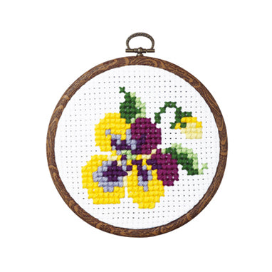 OLYMPUS Cross Stitch Kit 13x13cm Pansy