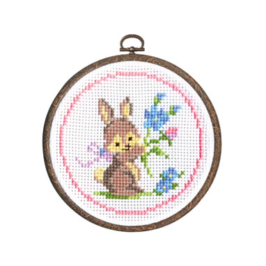 OLYMPUS Cross Stitch Kit Rabbit & Flower