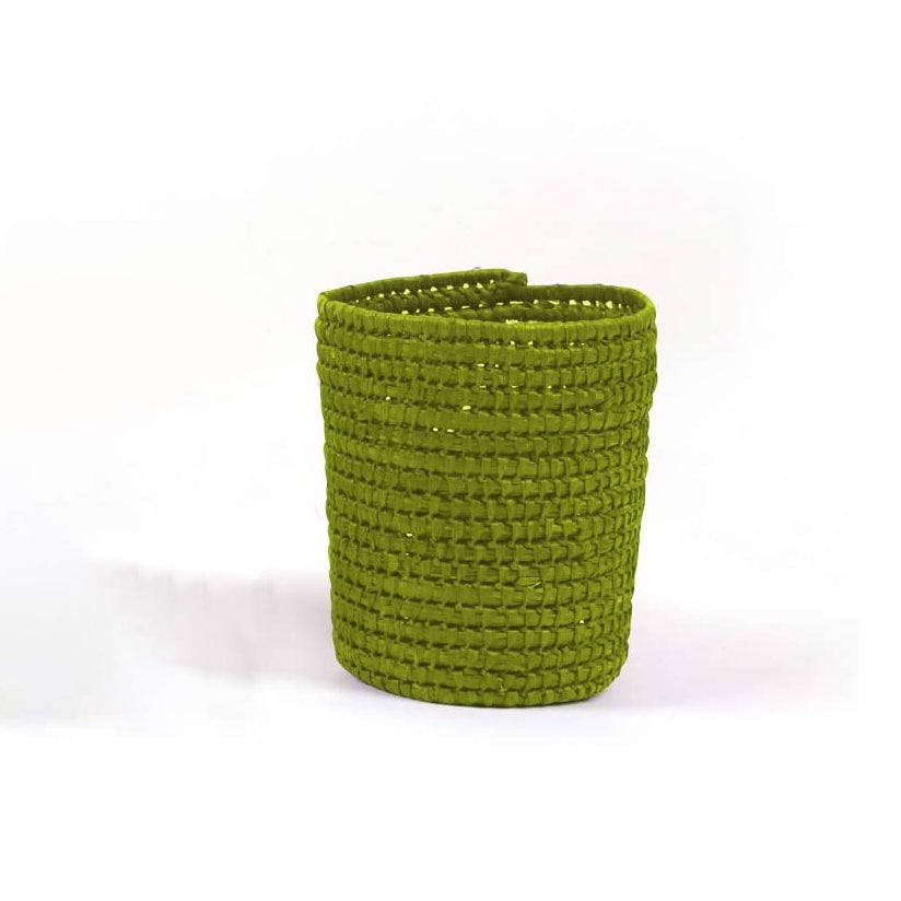 CLAIREFONTAINE Hedera Raffia Pot 7x9.5cm Pistachio Green