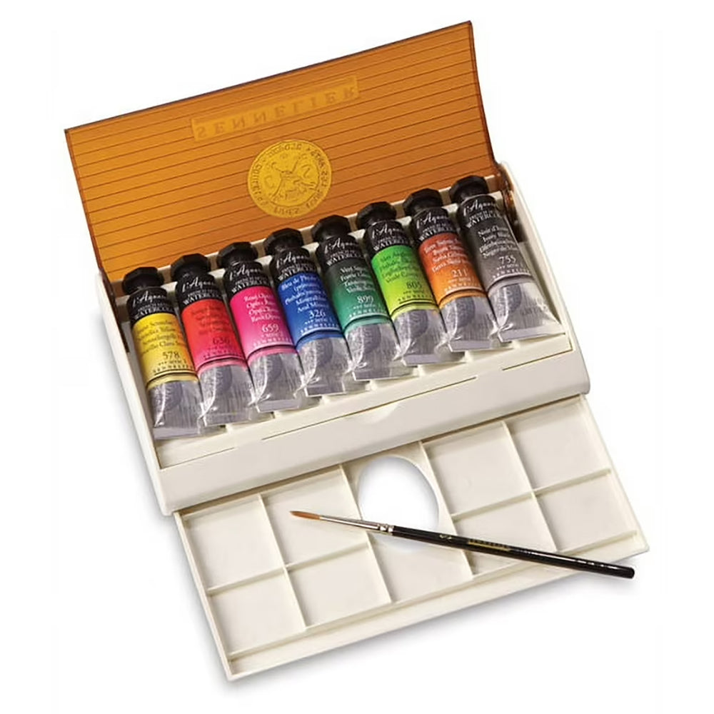 SENNELIER L'Aquarelle Watercolour Travel Box 8x10ml+1 Brush